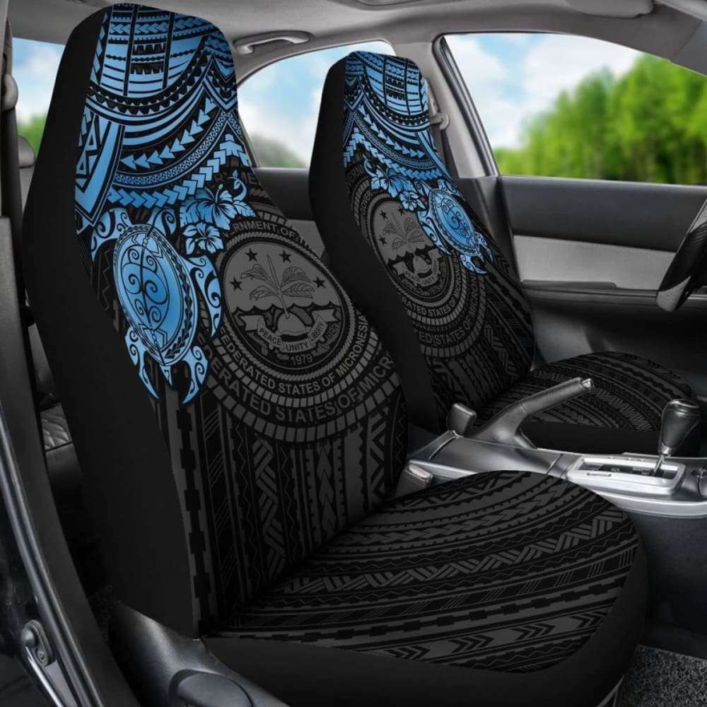 Federated States Of Micronesia Car Seat Covers - Blue Turtle - Amazing
