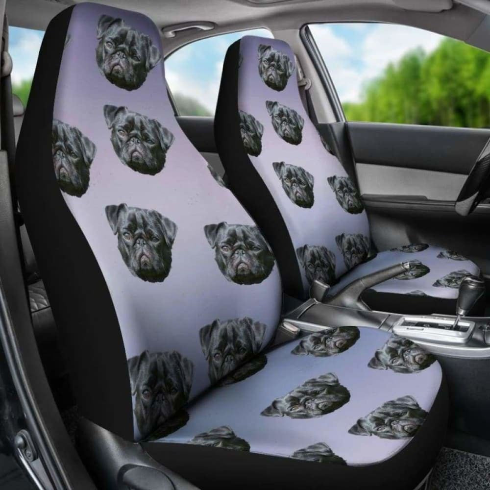 Pug Car Seat Cover Black