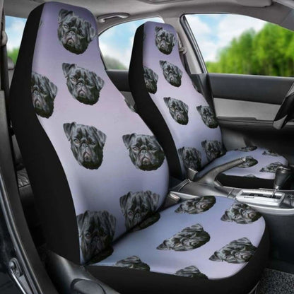 Pug Car Seat Cover Black