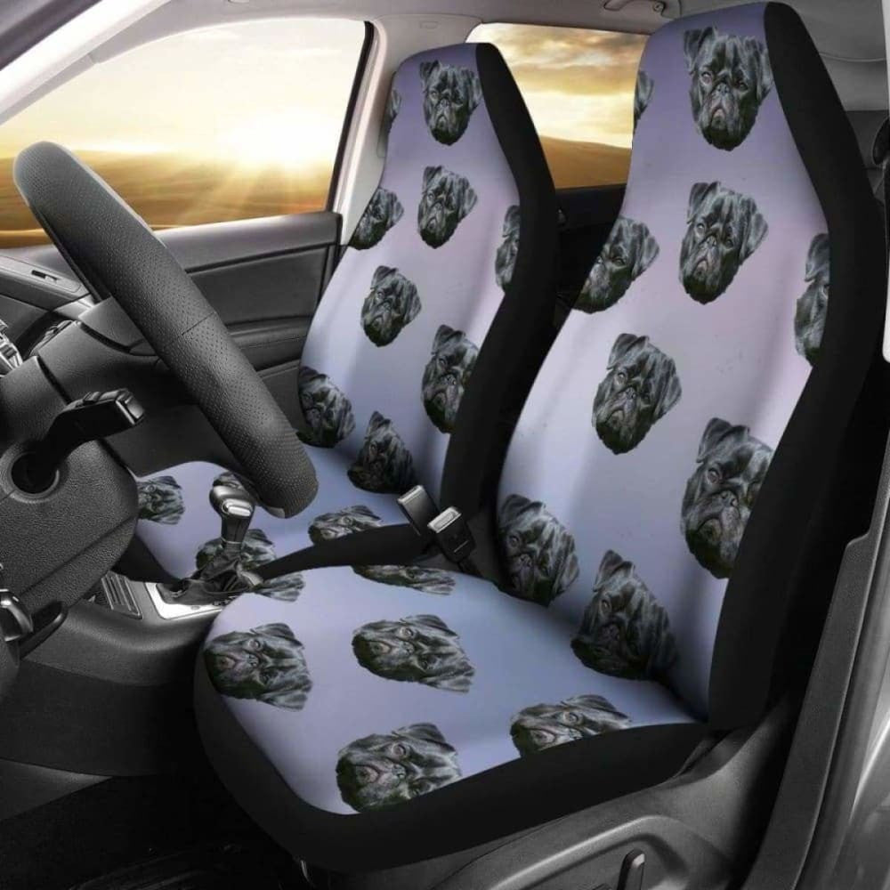 Pug Car Seat Cover Black