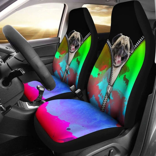 Zipped Pug Car Seat Cover - Pug Bestseller