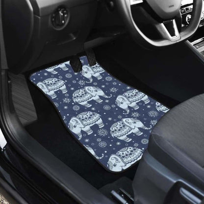 Elephant Tribal Design Pattern Front And Back Car Mats