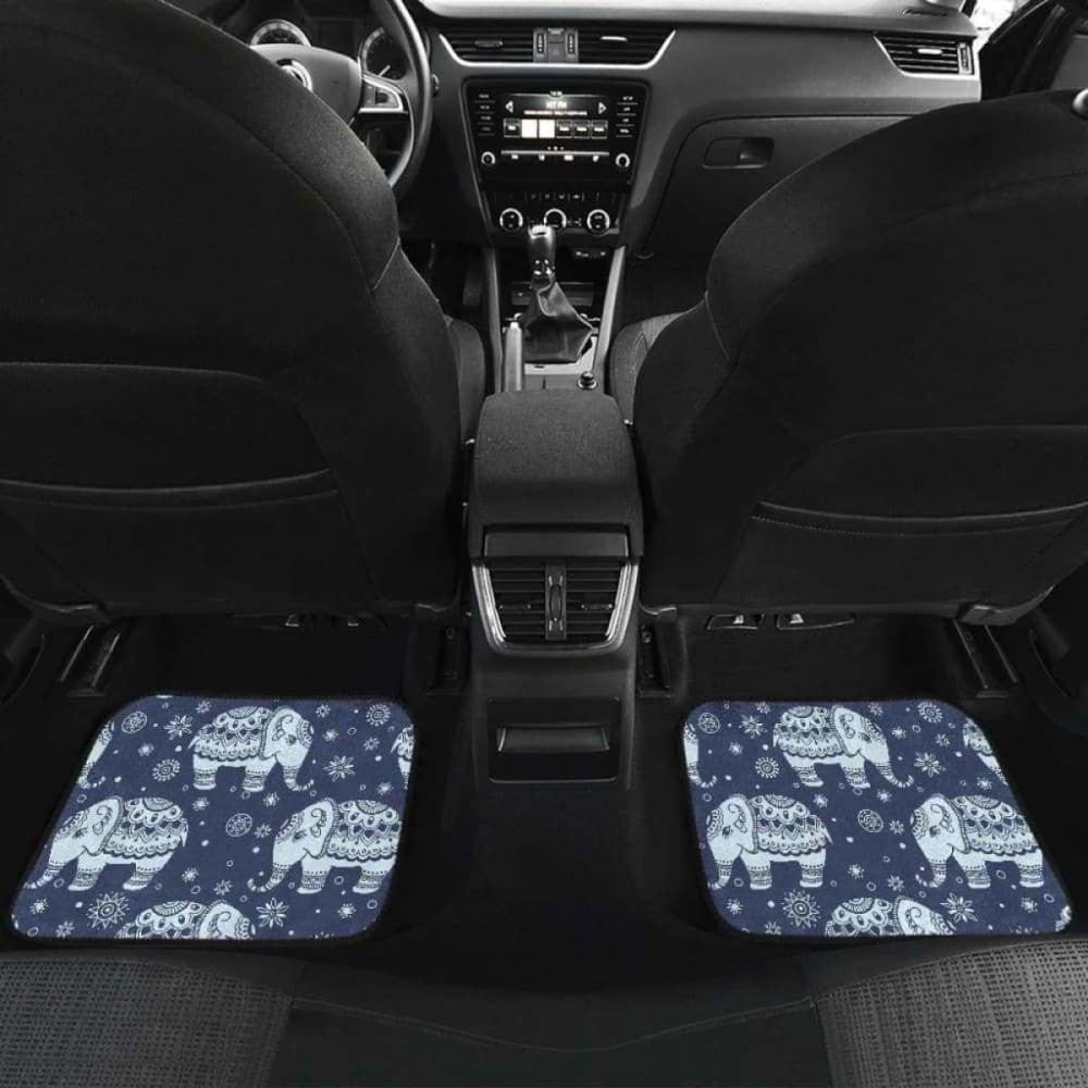 Elephant Tribal Design Pattern Front And Back Car Mats