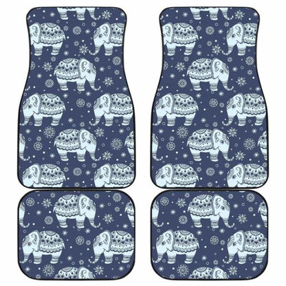Elephant Tribal Design Pattern Front And Back Car Mats