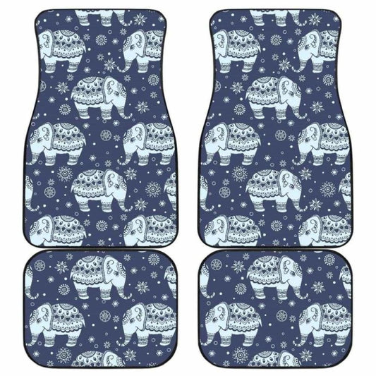 Elephant Tribal Design Pattern Front And Back Car Mats