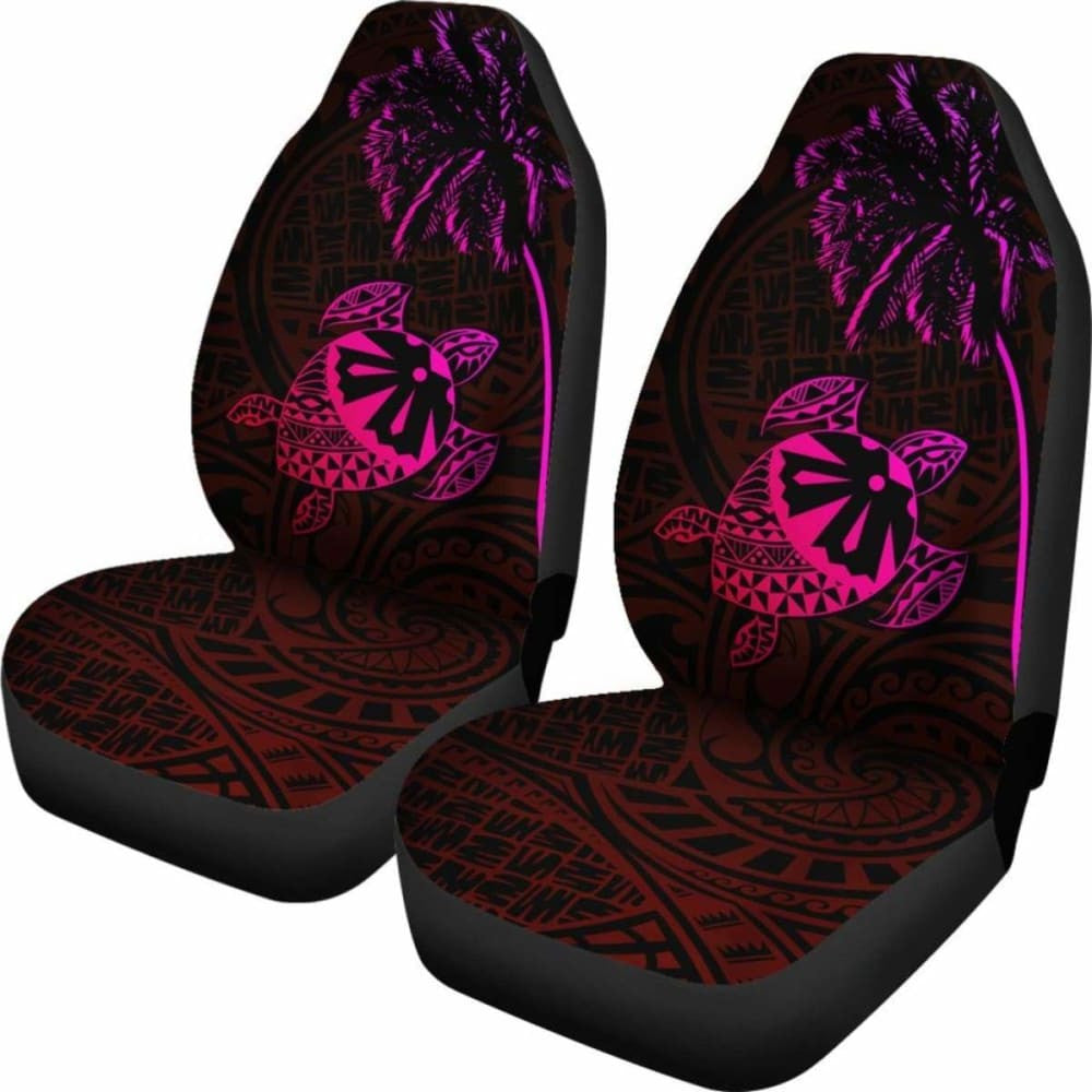 Fiji Islands Tapa Turtle Pink Car Seat Covers