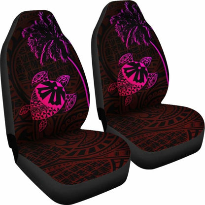 Fiji Islands Tapa Turtle Pink Car Seat Covers