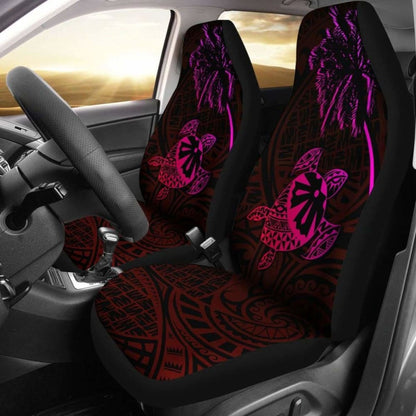 Fiji Islands Tapa Turtle Pink Car Seat Covers