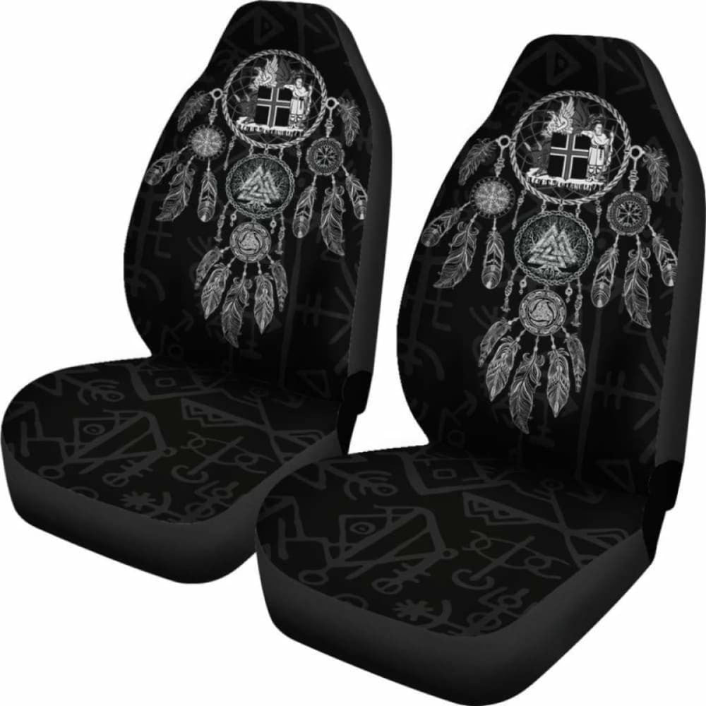 Viking Dreamcatcher Iceland Coat Of Arms Car Seat Covers