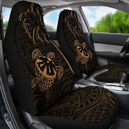 Fiji Islands Tapa Turtle Gold Car Seat Covers