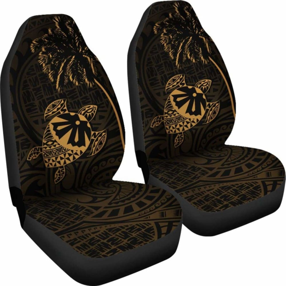 Fiji Islands Tapa Turtle Gold Car Seat Covers