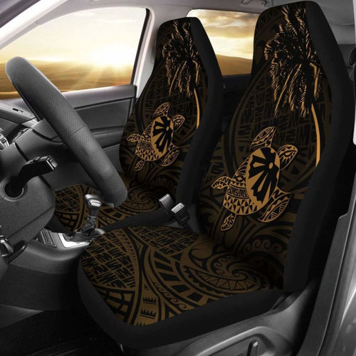 Fiji Islands Tapa Turtle Gold Car Seat Covers