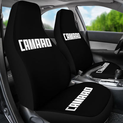 Camaro White Letter Seat Covers
