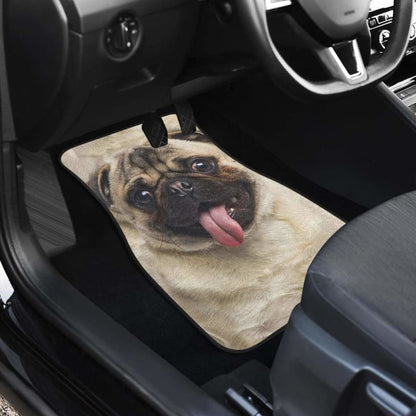 Pug Dog Car Floor Mats Funny Dog Face