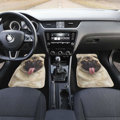 Pug Dog Car Floor Mats Funny Dog Face