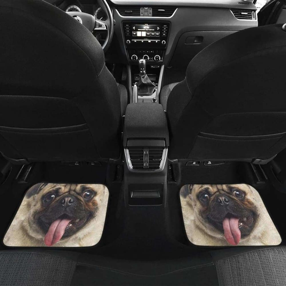 Pug Dog Car Floor Mats Funny Dog Face