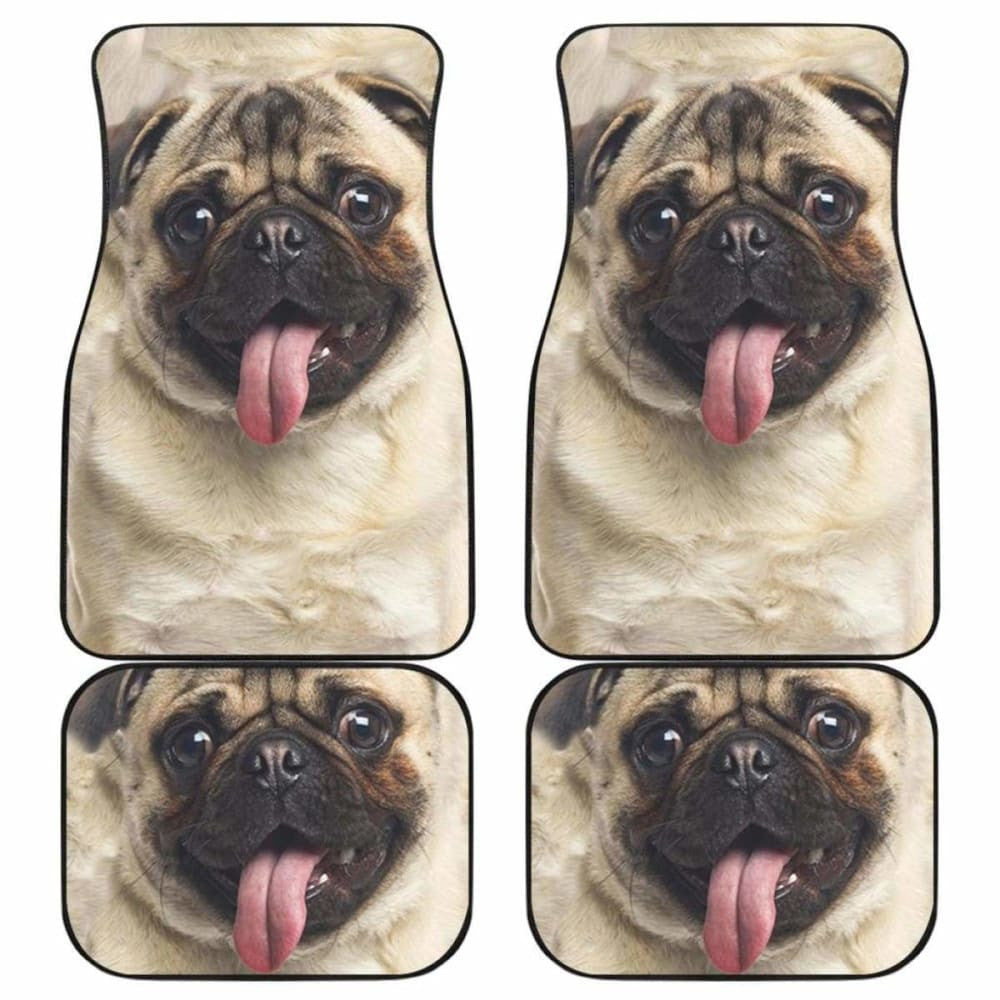 Pug Dog Car Floor Mats Funny Dog Face