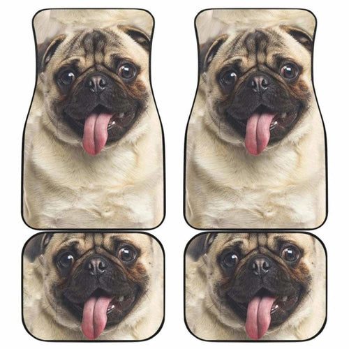 Pug Dog Car Floor Mats Funny Dog Face