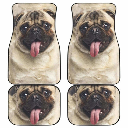 Pug Dog Car Floor Mats Funny Dog Face