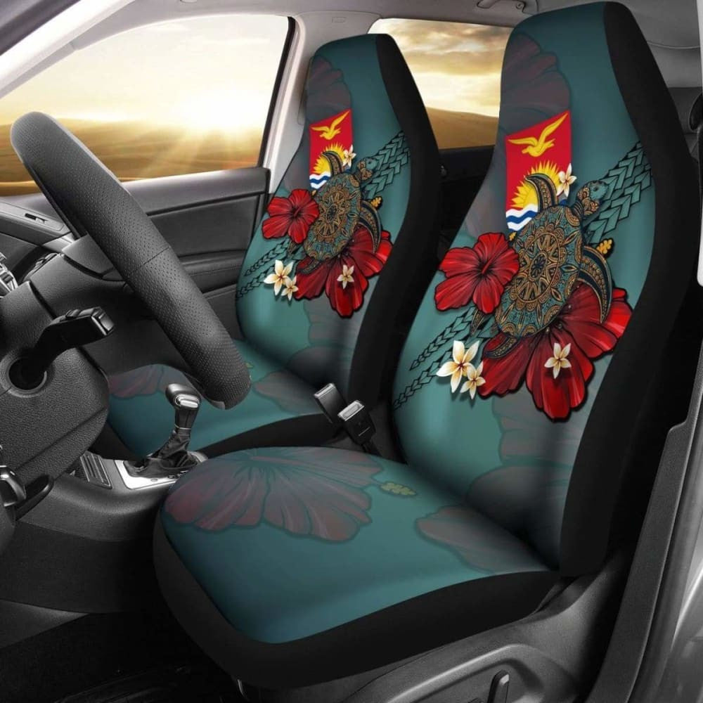 Kiribati Car Seat Covers Blue Turtle Tribal Amazing