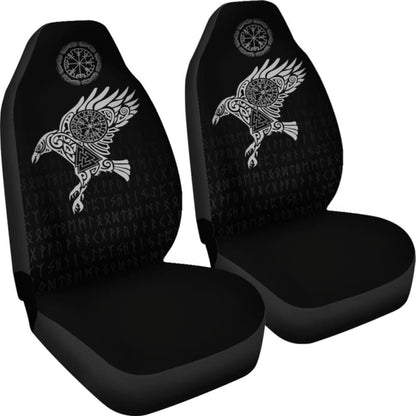 Vikings Car Seat Covers - The Raven Of Odin Tattoo