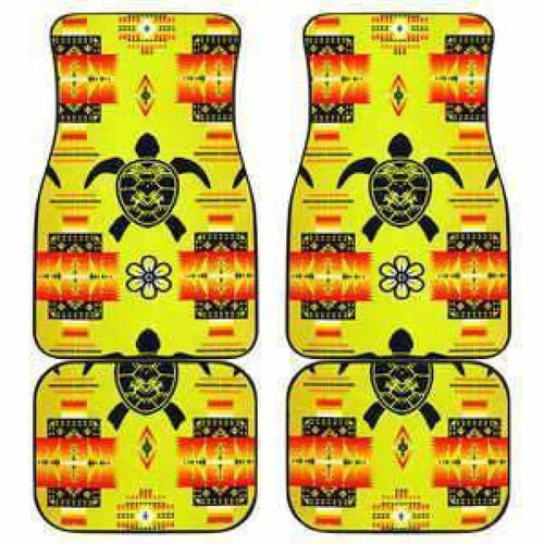 Turtle Yellow Orange Set Of Car Floor Mats