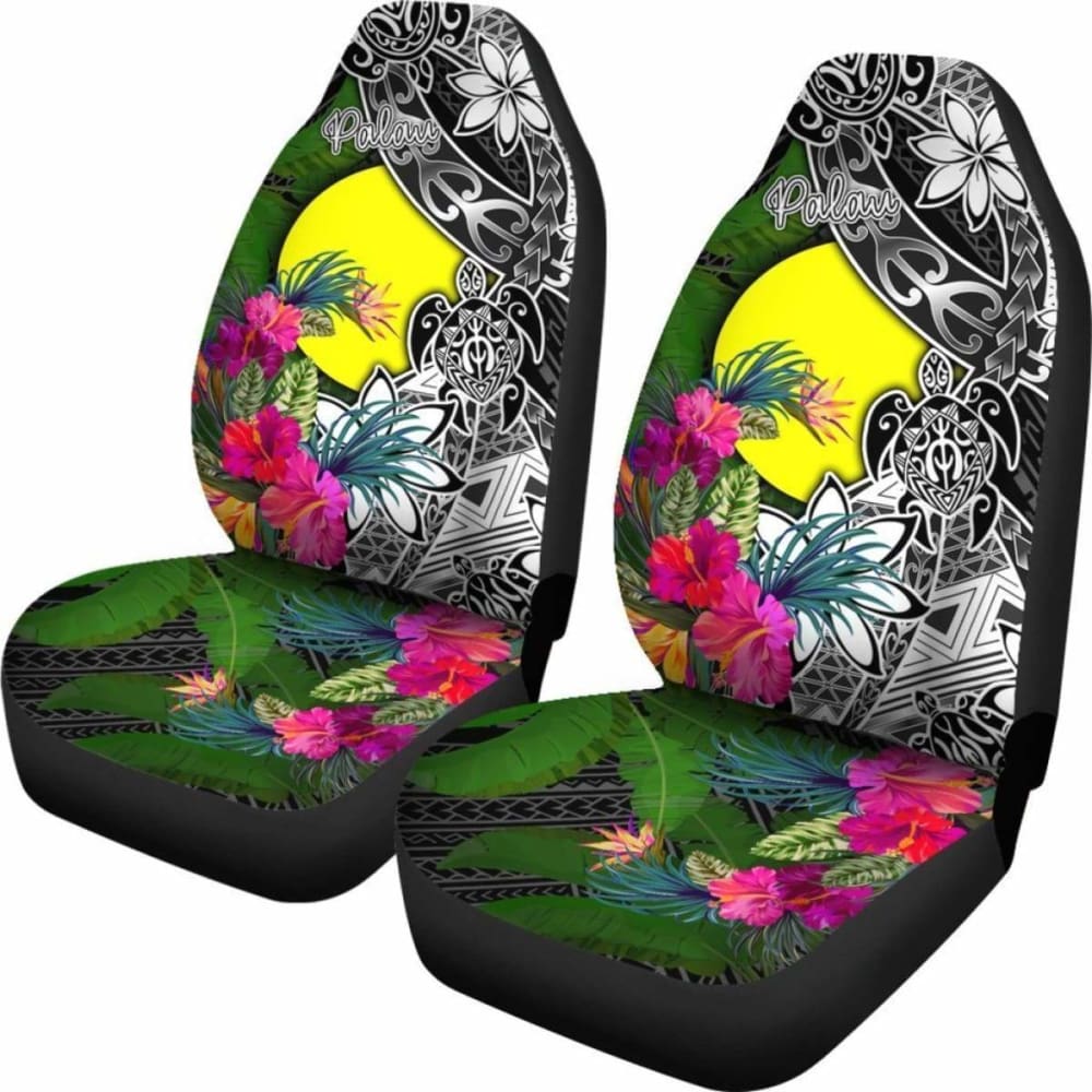 Palau Car Seat Covers - Turtle Plumeria Banana Leaf - Amazing