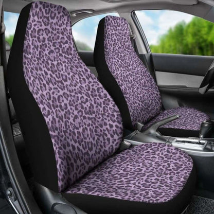 Purple Leopard Print Car Seat Covers Animal Skin