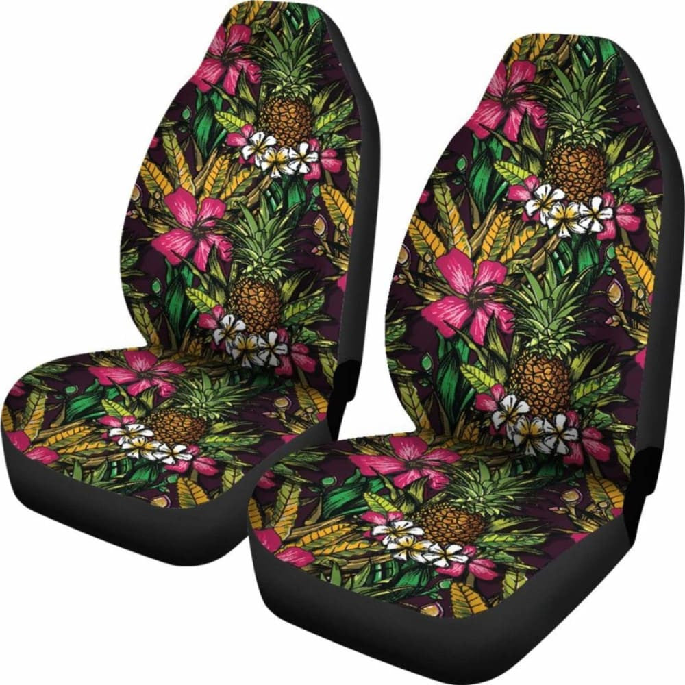 Hawaii Pineapple Tropical Hibiscus Car Seat Covers