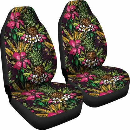Hawaii Pineapple Tropical Hibiscus Car Seat Covers