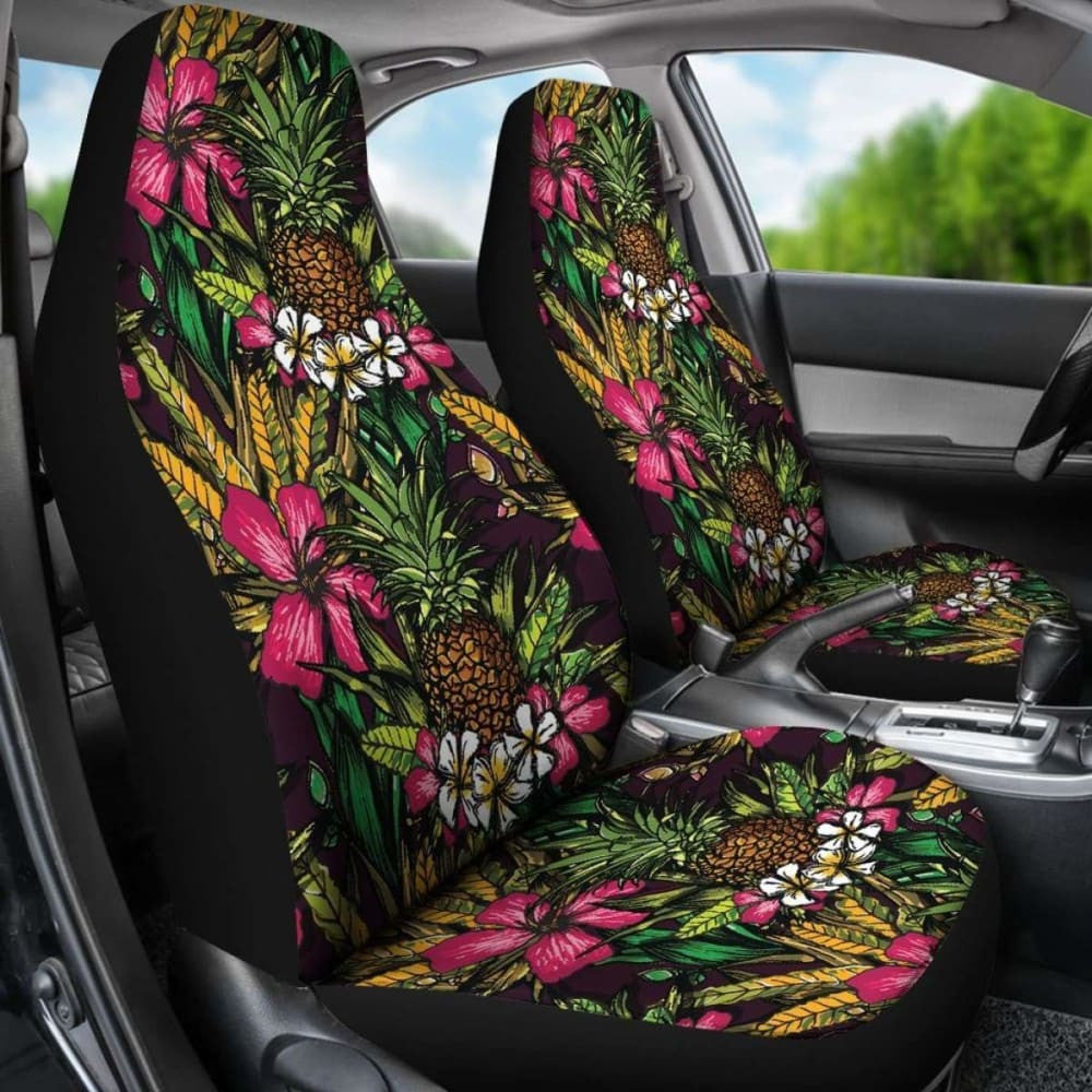 Hawaii Pineapple Tropical Hibiscus Car Seat Covers