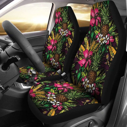 Hawaii Pineapple Tropical Hibiscus Car Seat Covers