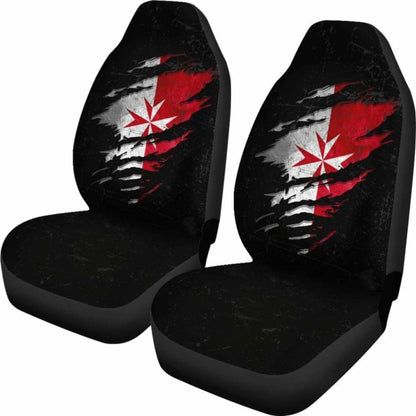 Malta In Me Car Seat Covers - Special Grunge Style (Set Of Two)