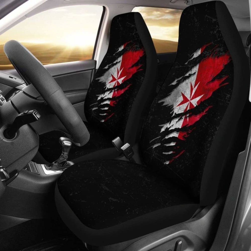 Malta In Me Car Seat Covers - Special Grunge Style (Set Of Two)