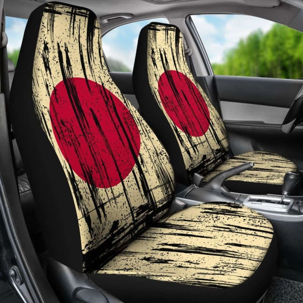 Japan Grunge Flag Car Seat Cover