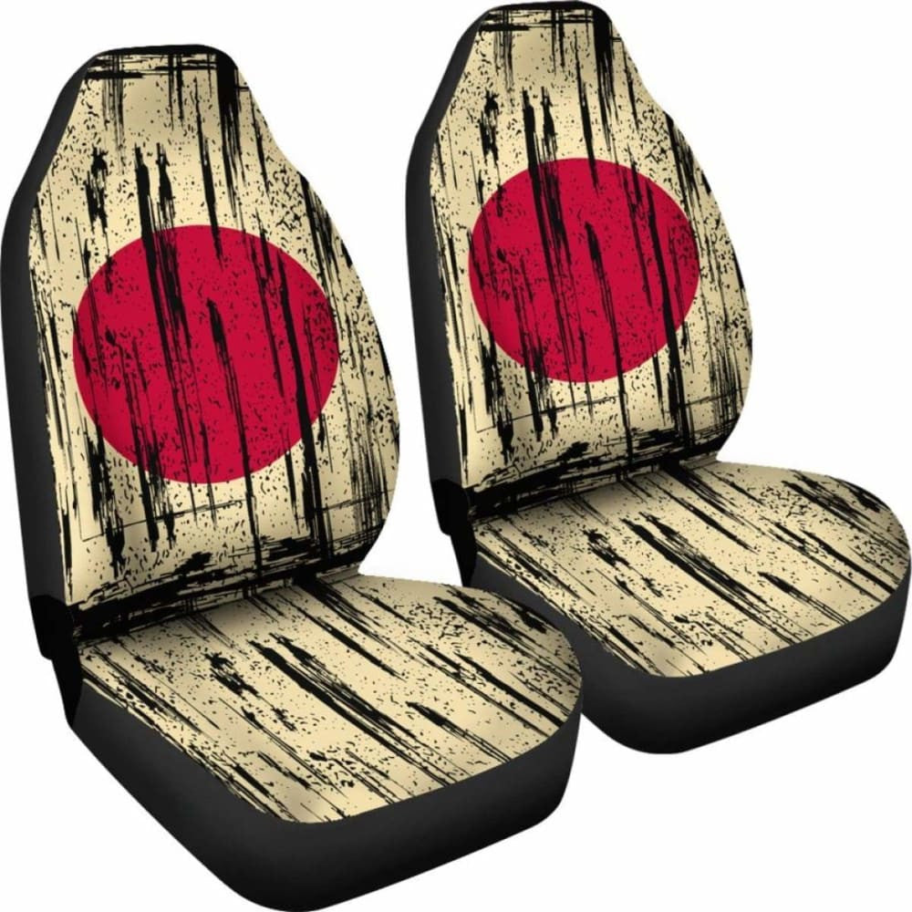 Japan Grunge Flag Car Seat Cover
