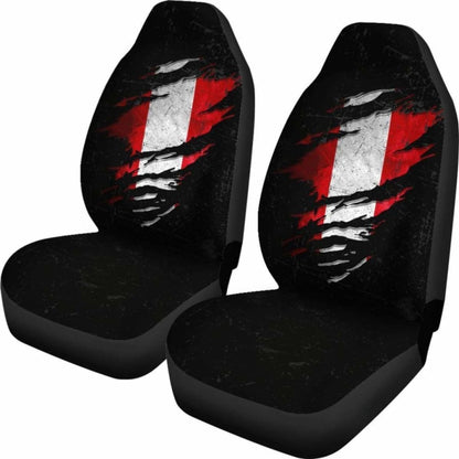 Peru In Me Car Seat Covers - Special Grunge Style (Set Of Two)