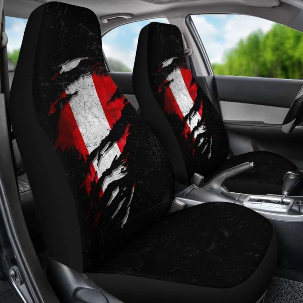 Peru In Me Car Seat Covers - Special Grunge Style (Set Of Two)