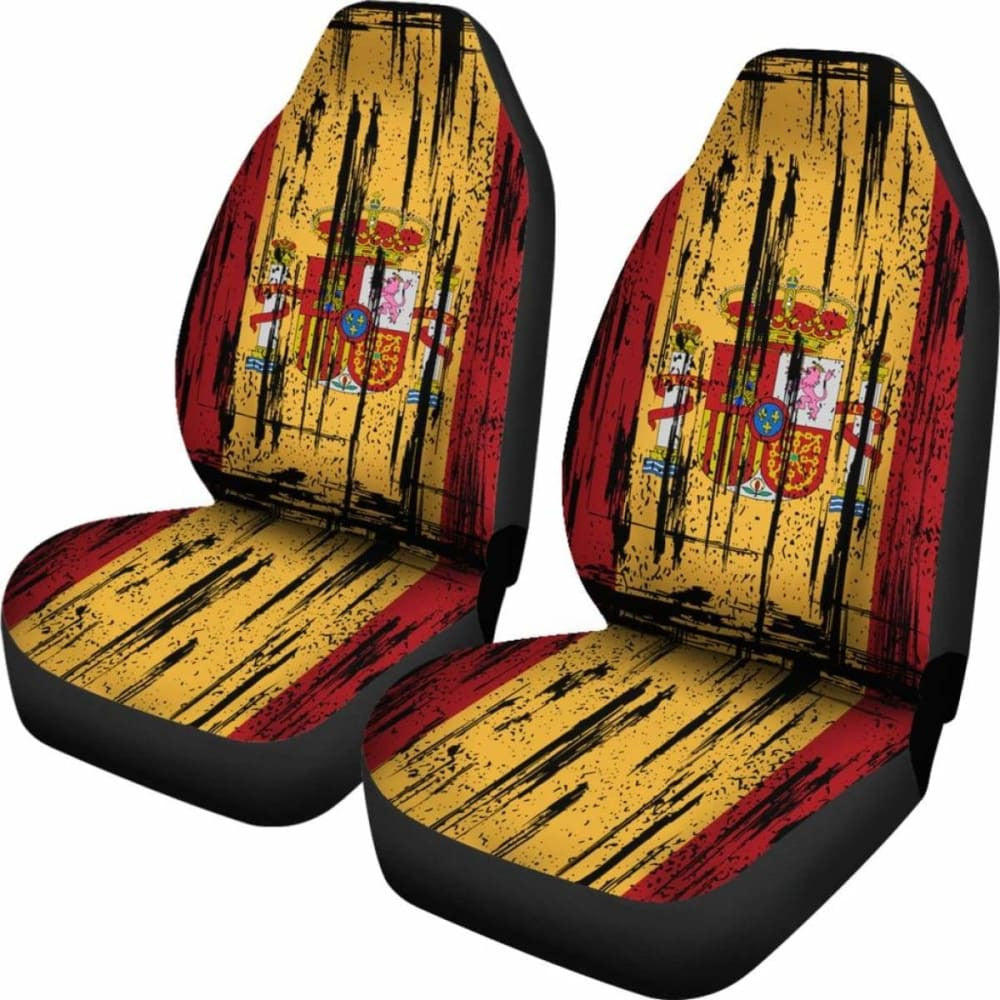 Spain Grunge Flag Car Seat Cover