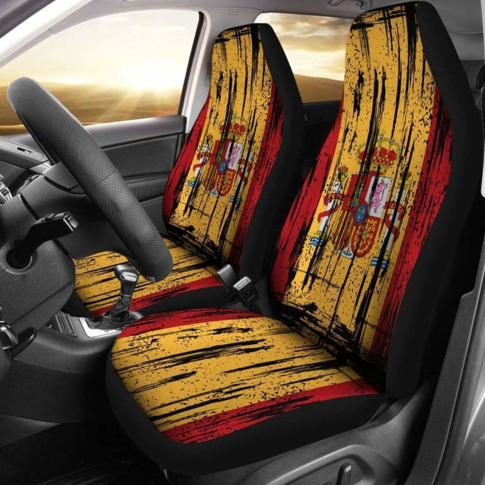 Spain Grunge Flag Car Seat Cover