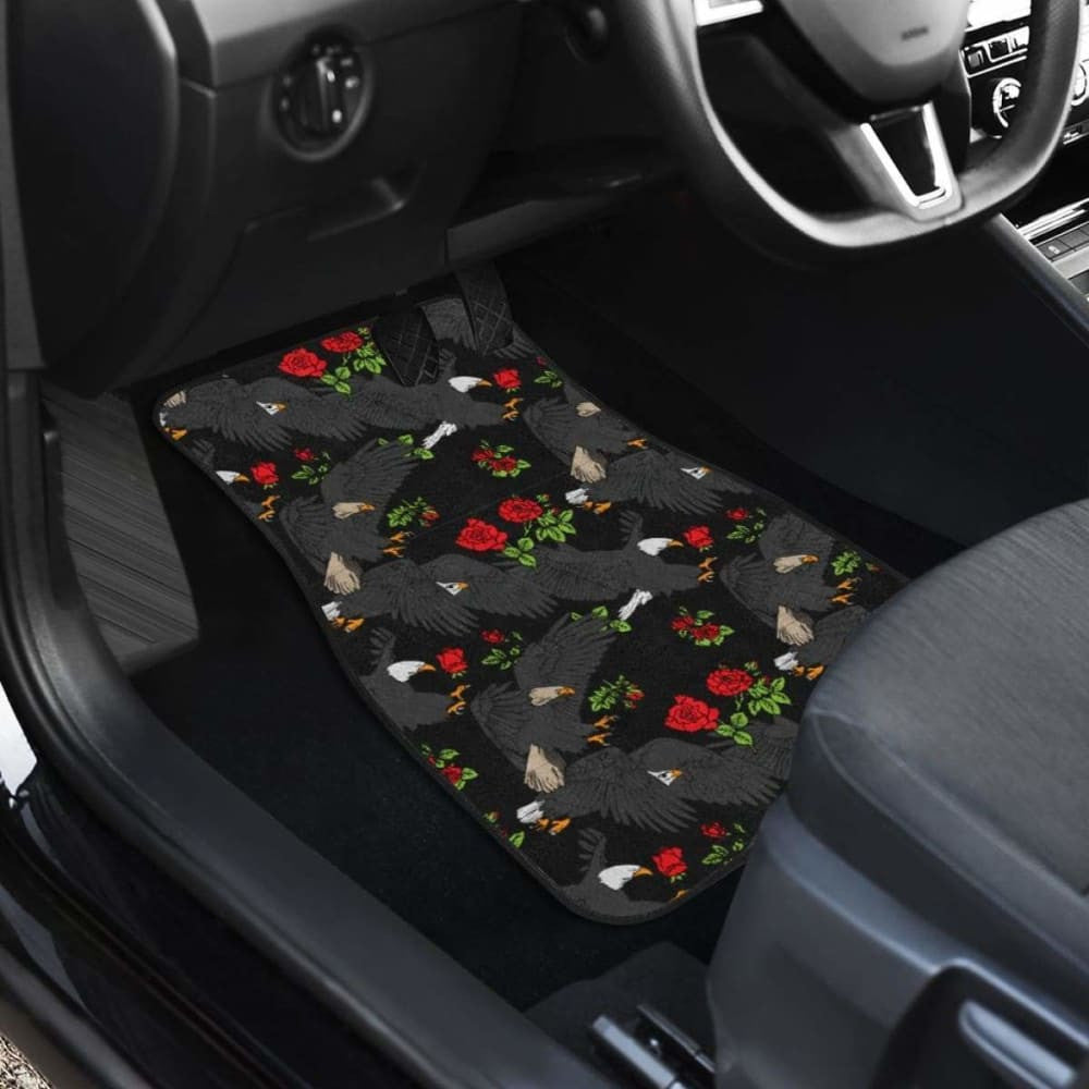Eagle Pattern Print Design  Front And Back Car Mats