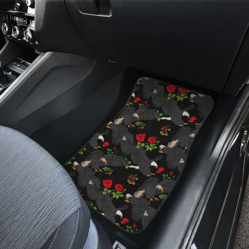 Eagle Pattern Print Design  Front And Back Car Mats