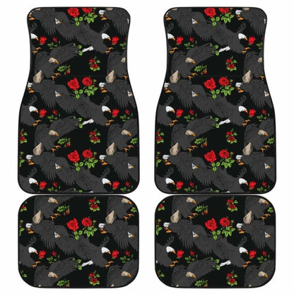 Eagle Pattern Print Design  Front And Back Car Mats