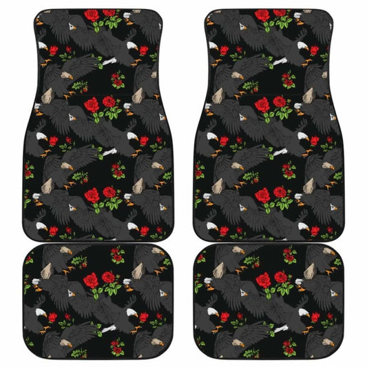 Eagle Pattern Print Design  Front And Back Car Mats