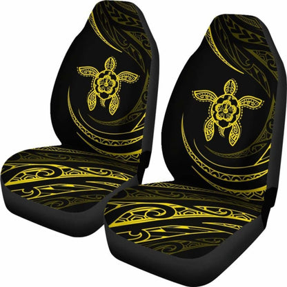 Hawaii Turtle Hibiscus Car Seat Covers - Yellow - Best Look -