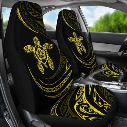 Hawaii Turtle Hibiscus Car Seat Covers - Yellow - Best Look -