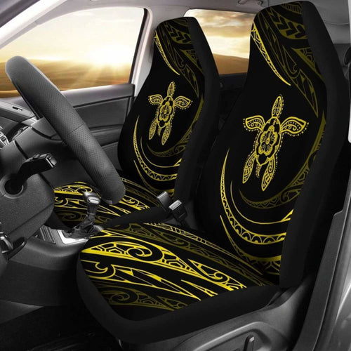 Hawaii Turtle Hibiscus Car Seat Covers - Yellow - Best Look -
