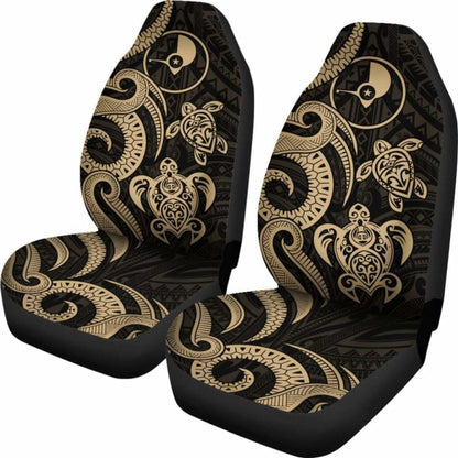 Yap Micronesian Car Seat Covers - Gold Tentacle Turtle -