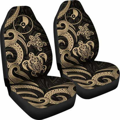 Yap Micronesian Car Seat Covers - Gold Tentacle Turtle -