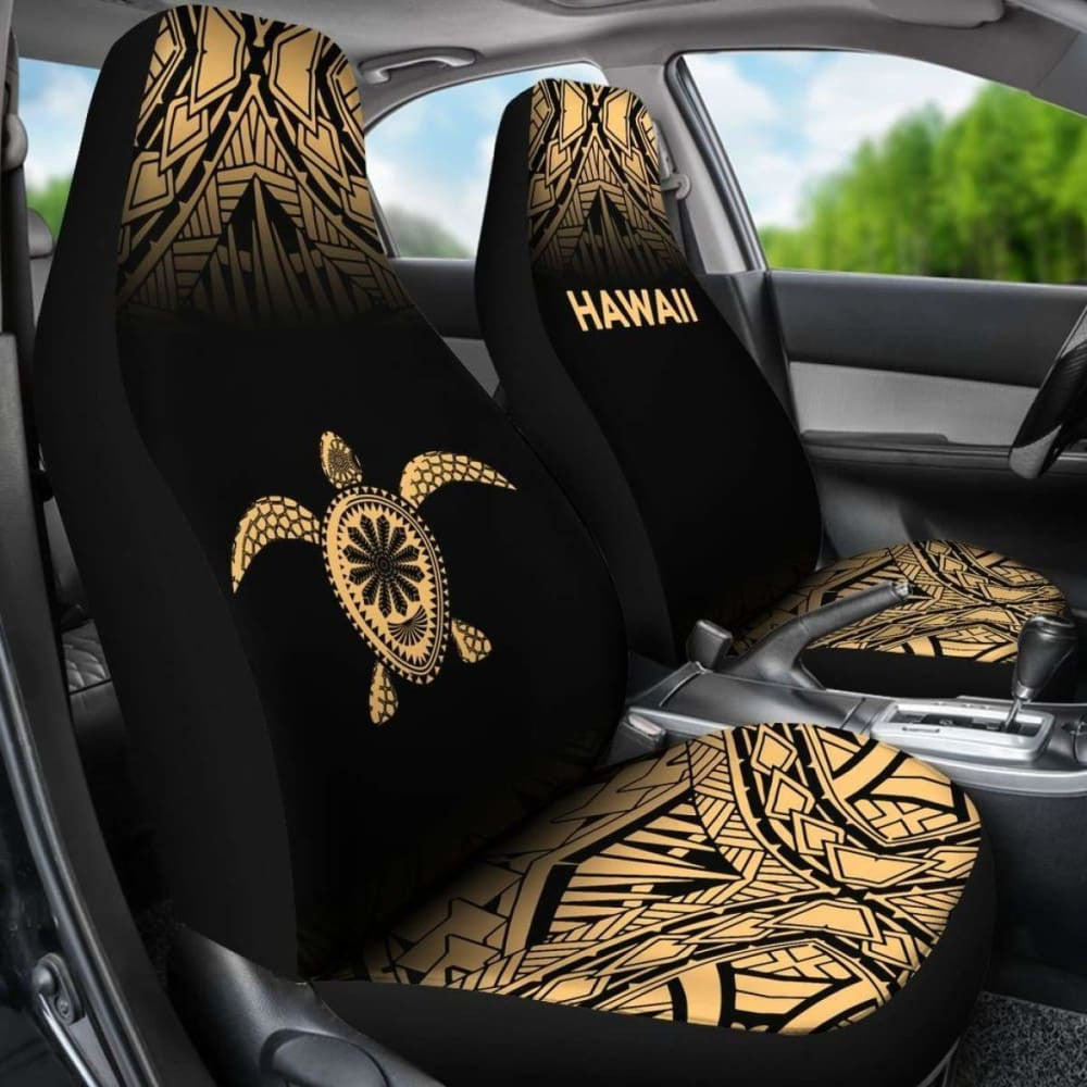 Polynesian Hawaii Turtle Car Seat Covers Fog Gold New